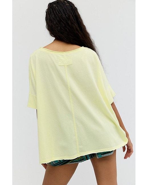 Free People Multicolor Rex Oversized Cotton Tee