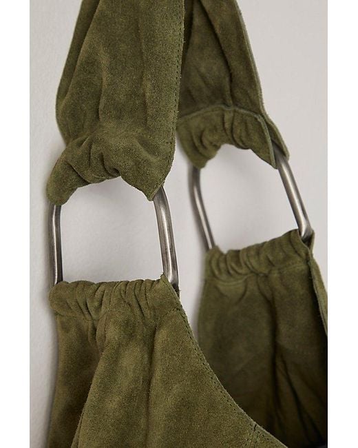 Free People◆Bobbi Slouch Suede Tote スエード チャーム Free People Bobbi Slouch Suede Tote in Green | Lyst