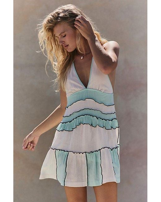 free-est Multicolor Cora Cotton Mini Dress By