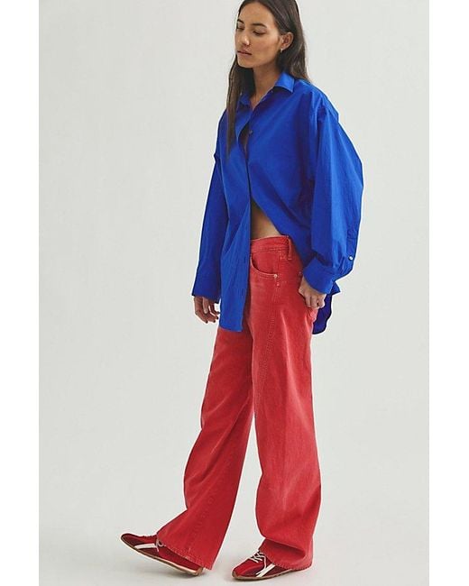 Free People Multicolor Fable Low-Rise Twisted Bowed Jeans