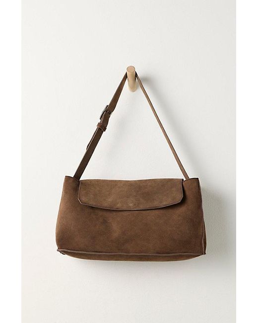 Free People Brown Lottie Messenger Bag