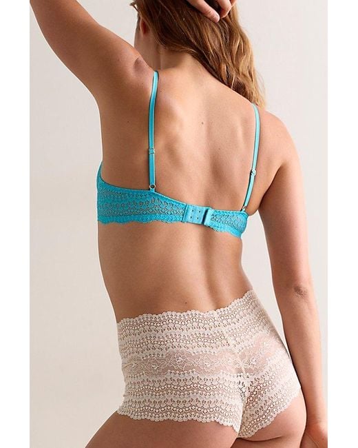 Intimately By Free People Blue This Or That Plunge Underwire Bra By