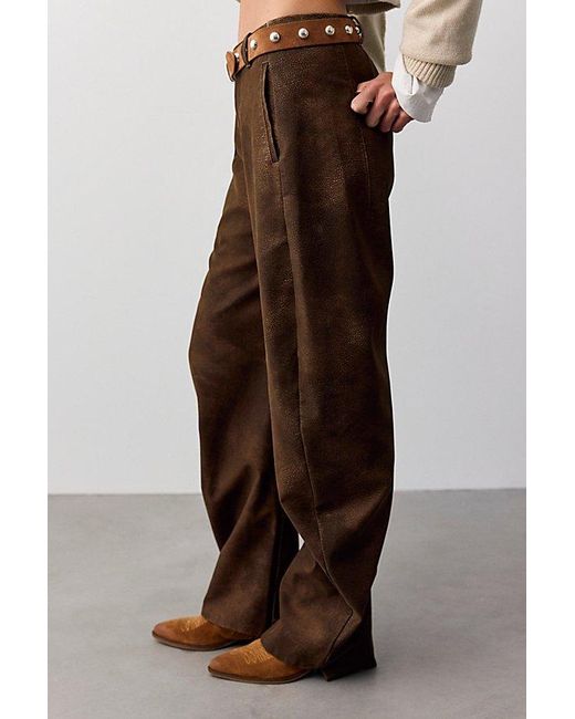 Free People Multicolor We The Free Spotlight Vegan Suede Trousers