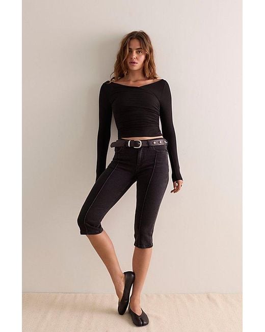 Intimately By Free People Black That's A Wrap Layering Long Sleeve By