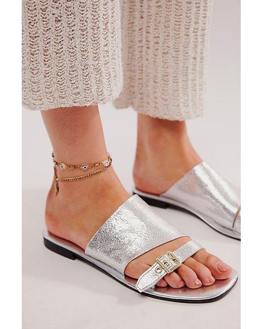 Free People Metallic Mila Minimal Flat Sandals