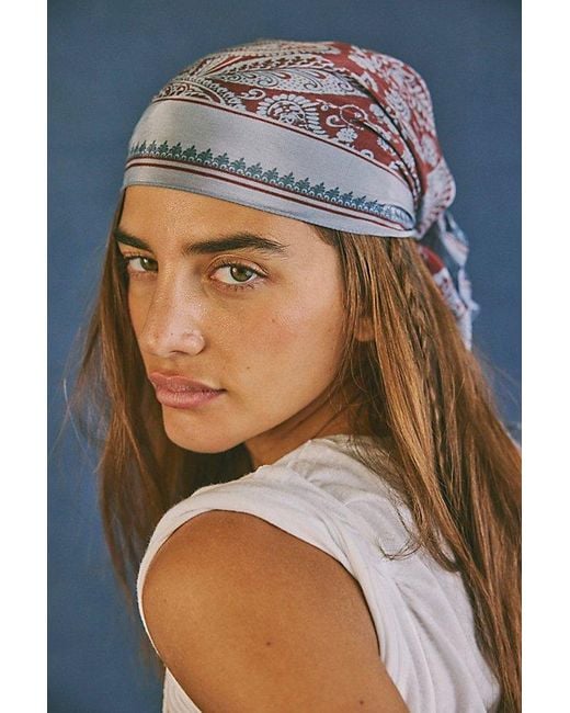 Free People Blue Essential Triangle Bandana