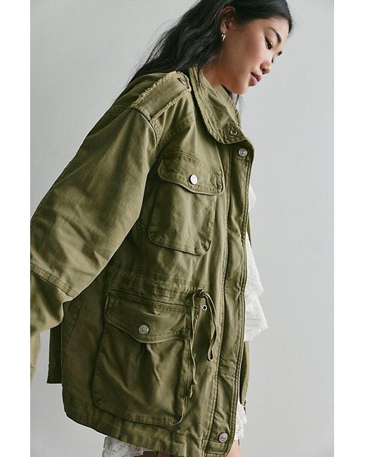 Free People Green Marlo Surplus Jacket