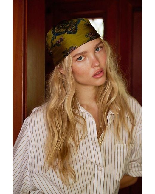Free People Green So Silk Bandana