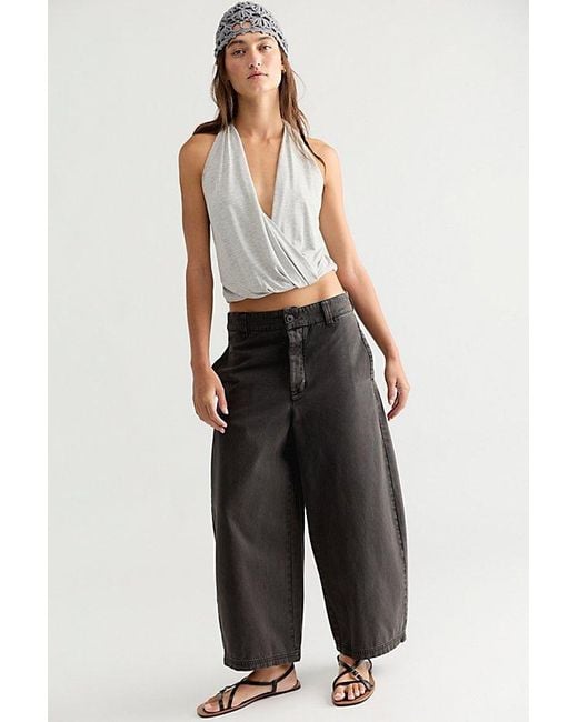 Free People White Hallie Halter Top