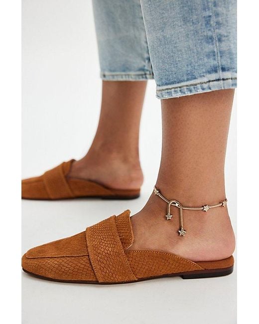 Free People Blue At Ease Embossed Loafers