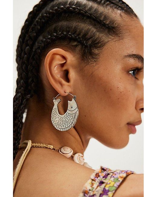 Free People Natural Lolana Hoops