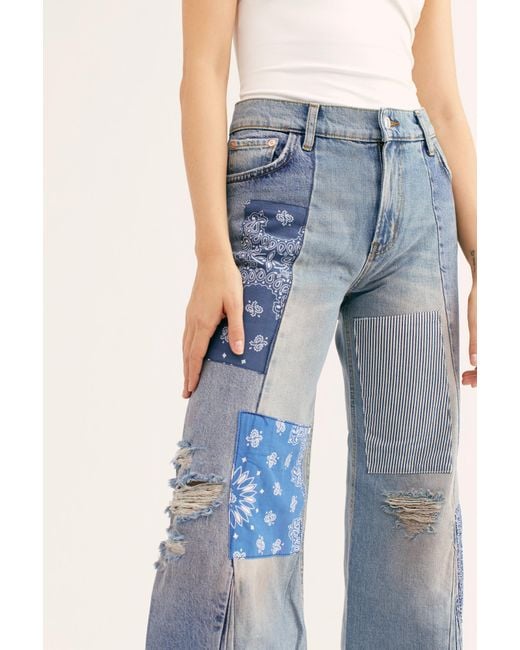 Free People Heart Of Gold Jeans By We The Free in Blue | Lyst