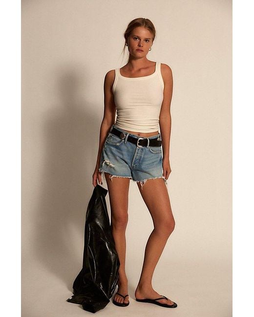 Agolde Blue Parker Shorts