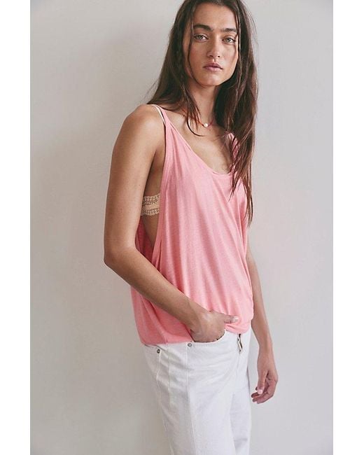 Free People Pink Shoreside Tank Top