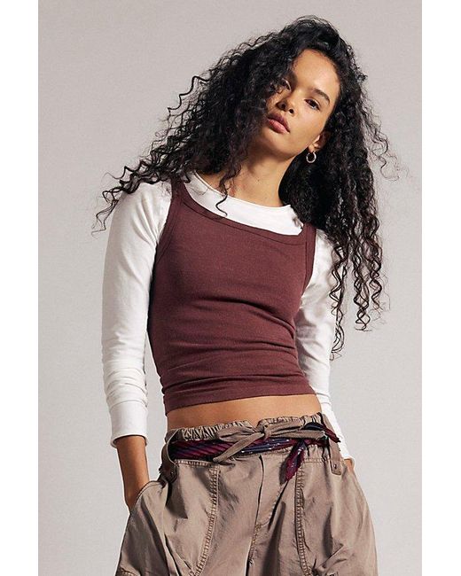 Free People Gray We The Free Lucy Layering Top