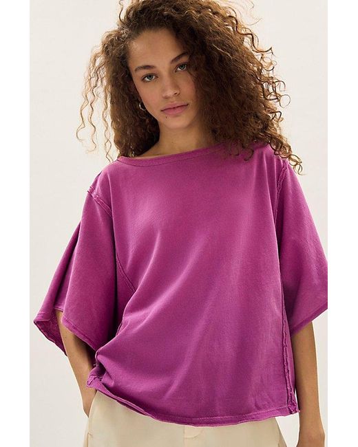 Free People Purple Next Level Tee