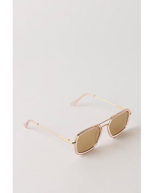 Free People Natural Luna Classic Tinted Aviator Sunglasses