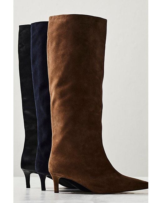 Free People Blue Kiki Kitten Heel Boots