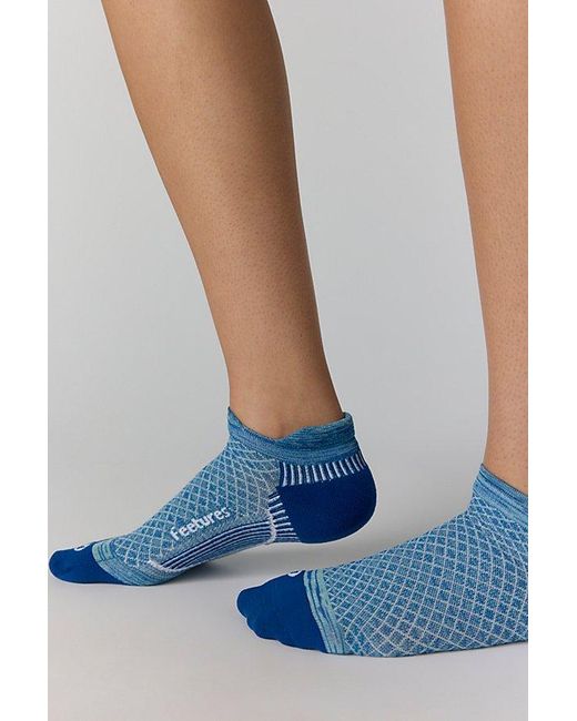 FEETURES SOCKS Blue Plantar Fasciitis Relief Socks