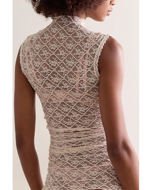 Intimately By Free People Brown Pretty Problem Mock Neck Tank Top By