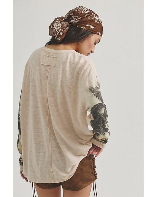 Free People Multicolor Kai Long-Sleeve Top