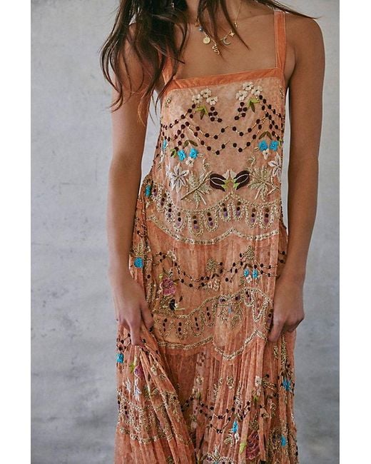 green emerald velvet dress Free People Golden Hour Maxi Egyptian Palm Combo MD (Women's 8-10) at  Amazon Women's Clothing store main image 0