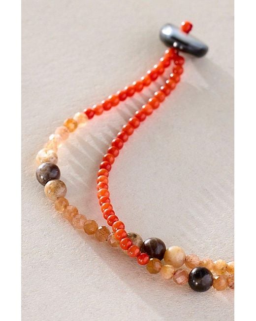 Free People Pink Halo Semiprecious Stone Bracelet