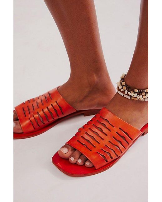 Free People Red Slice Of Sun Sandals