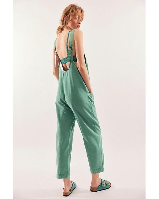 Free People Green We The Free High Roller Jumpsuit