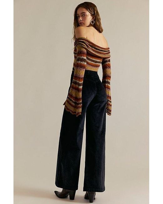 Free People Natural Kellee High-Rise Cord Palazzo Pants