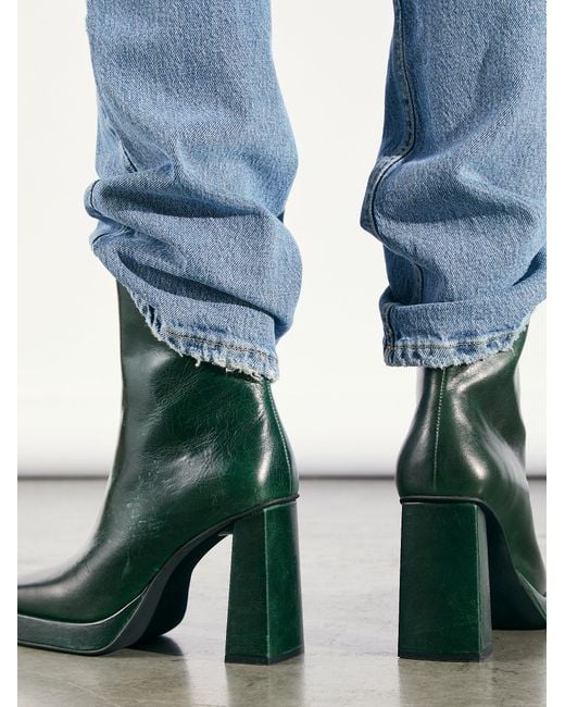 Taysha square toe platform boots Clearance