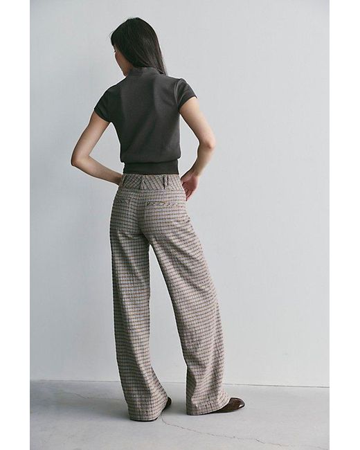 Free People Multicolor Time Flies Low-Rise Clean Trousers