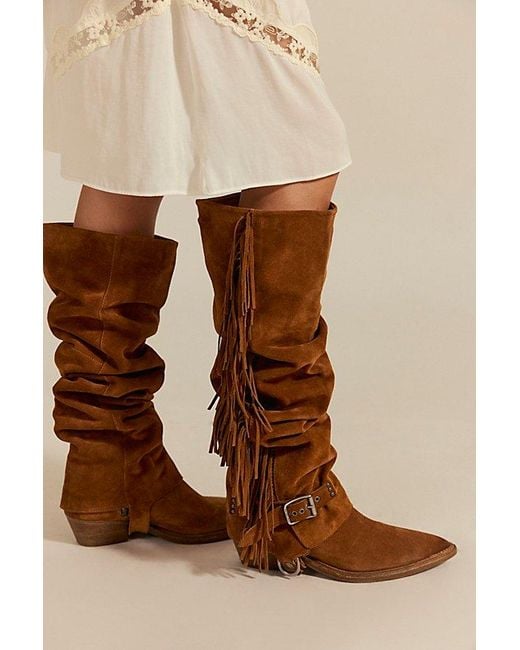 Free People Brown Alyse Convertible Over-The-Knee Boots