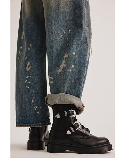 Dr. Martens Blue 1460 Bex Buckle Boots