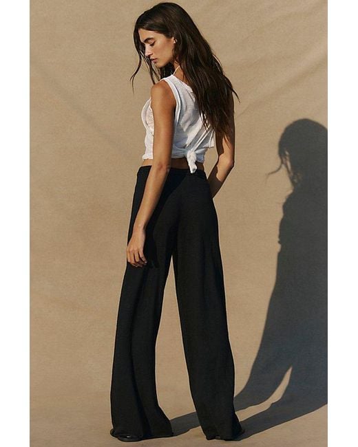 Free People Natural Avalon Cotton-Linen Sweater Pants