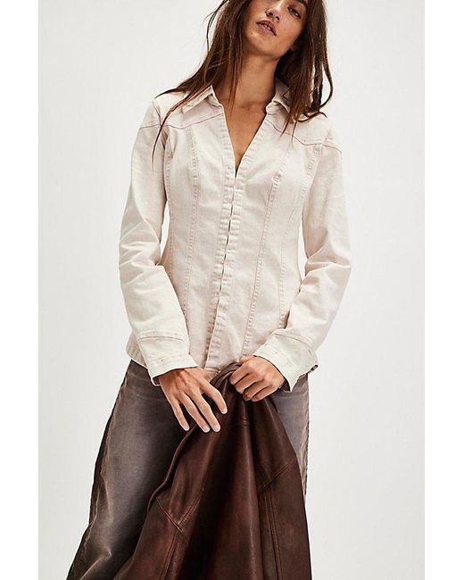 Free People Brown Kenny Slim Tunic