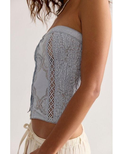 Free People Gray Sofia Tube Top