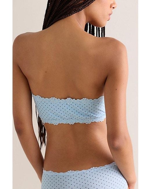 Intimately By Free People Blue Charlie Lace Microfiber Bandeau By