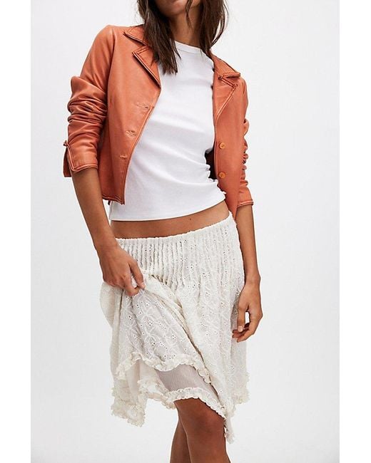 Free People White Sanderson Midi Skirt