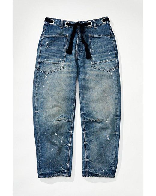 Free People Gray Moxie Pull-On Barrel Jeans