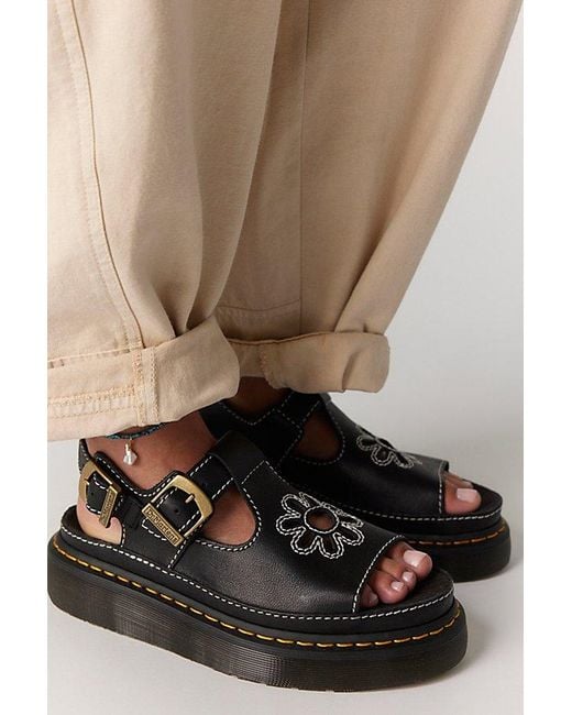 Dr. Martens Blue Dunnet Flower Sandals By