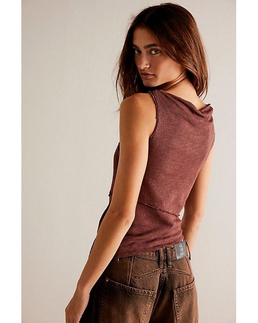 Free People Brown Fall For Me Tee