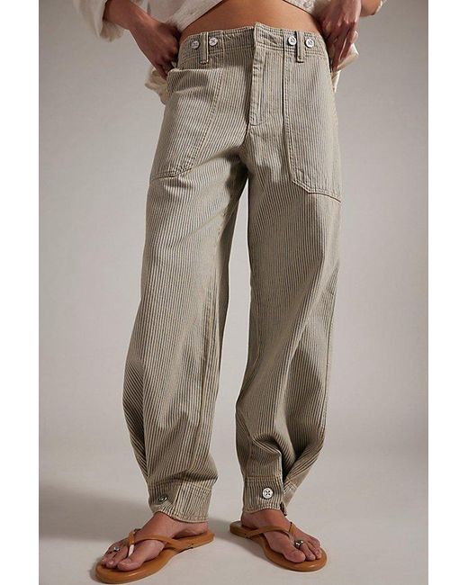 Free People Brown We The Free Set Sail Wide-Leg Jeans