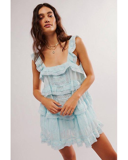 Free People Blue Tiered And True Romper
