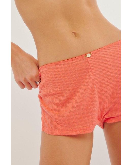 Free People Red Rose Garden Micro Shorts