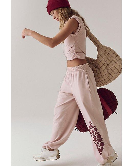 Free People FP Movement Hot Shot Crossover Joggers – XS Noir Washé, Taille Haute, Poches