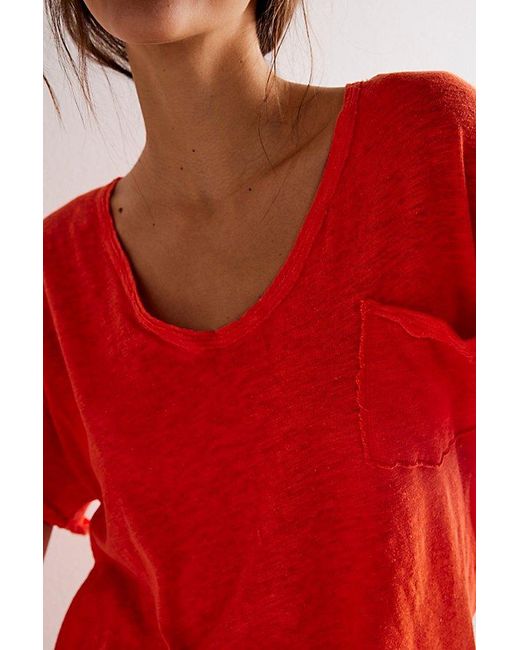 Free People Red We The Free All I Need Tee