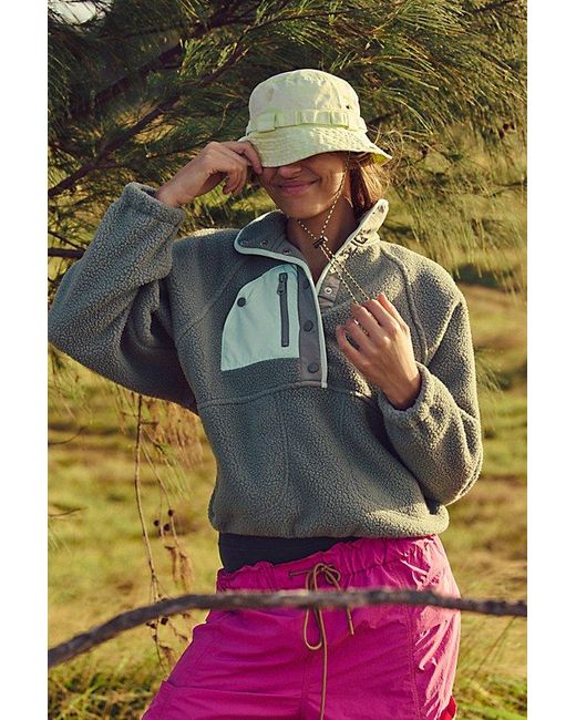 Fp Movement Blue Hit The Slopes Colorblock Fleece Pullover