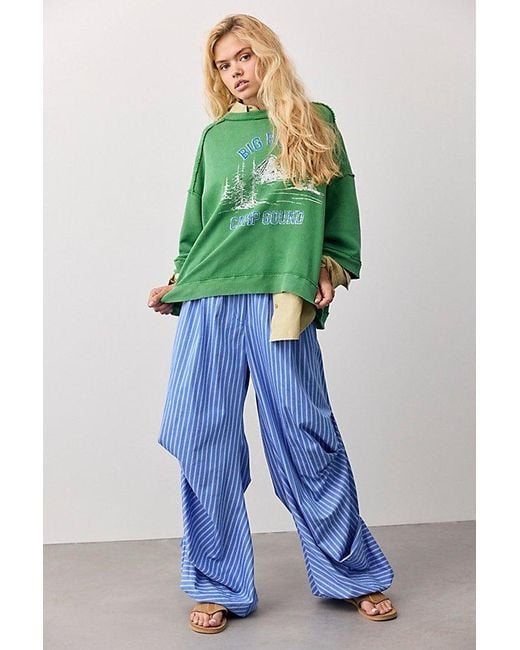 Free People Green Everything Printed Pullover