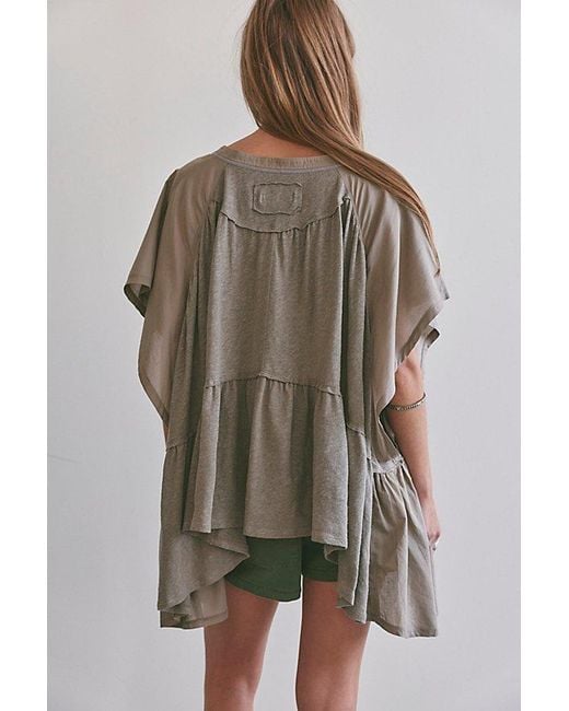 Free People Multicolor Daisy Chain Cotton-Linen Henley
